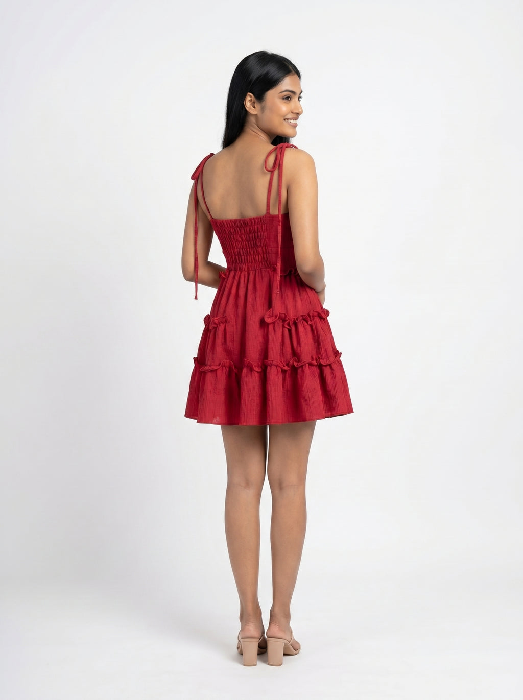 Scarlet Tiered Ruffle Mini Dress for Women