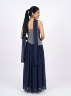 Strapless Layered Maxi Dress for Women