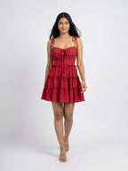 Scarlet Tiered Ruffle Mini Dress for Women
