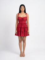 Scarlet Tiered Ruffle Mini Dress for Women