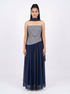 Strapless Layered Maxi Dress for Women