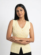 Floral Embroidered Pearl Detail Knit Top for Women