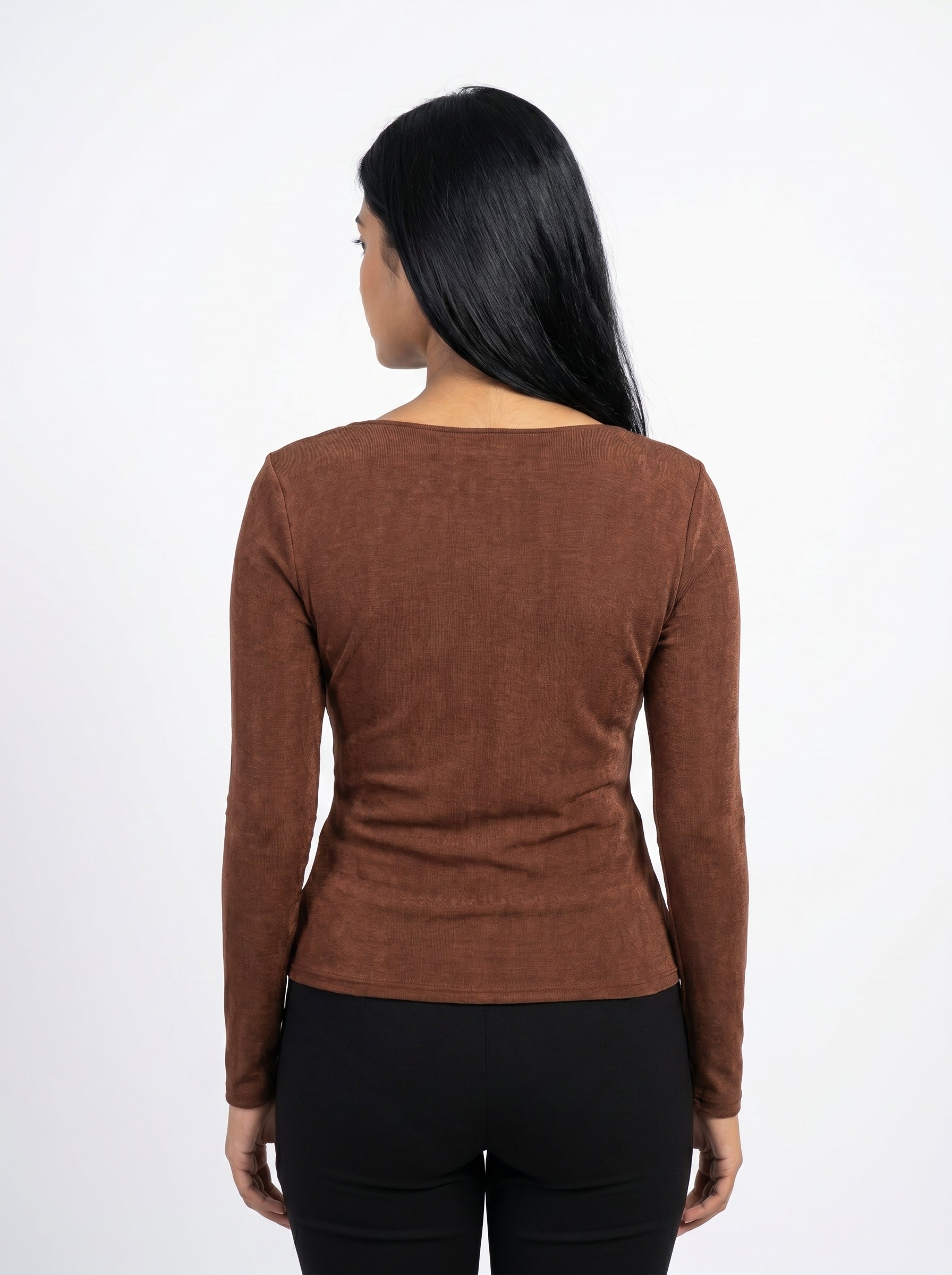 Wrap Style Buckle Detail Top for Women