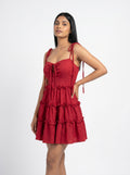 Scarlet Tiered Ruffle Mini Dress for Women