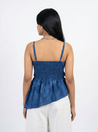Floral Jacquard Ruffle Cascade Cami Top for Women