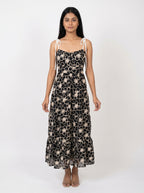 Floral Print Tiered Midi Dress for Women - Grlboss Fashion Store