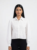 Textured Cropped Shirt for Women - Grlboss Fashion Store