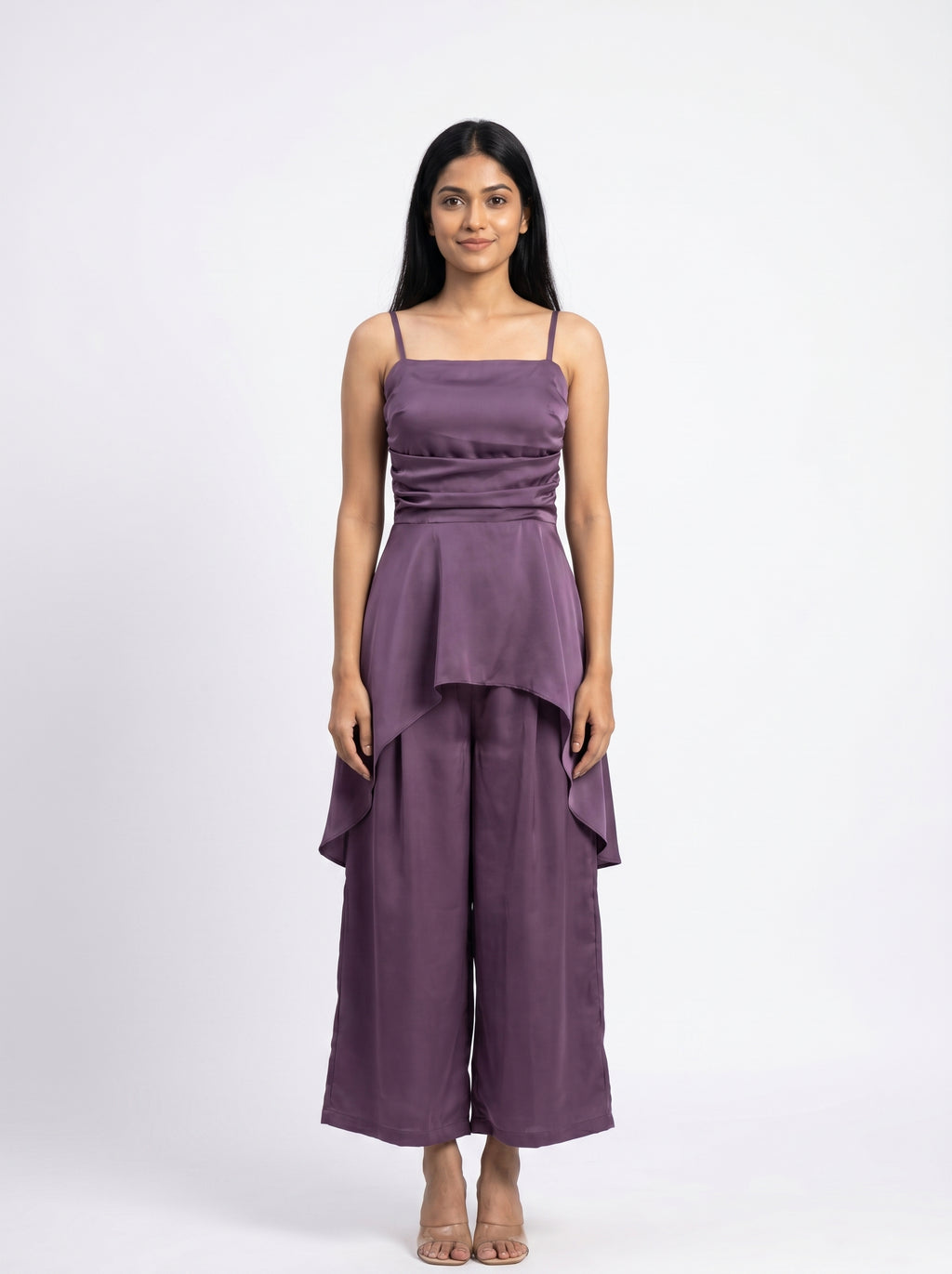 Satin Drape Co-Ord Set for Women