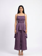 Satin Drape Co-Ord Set for Women