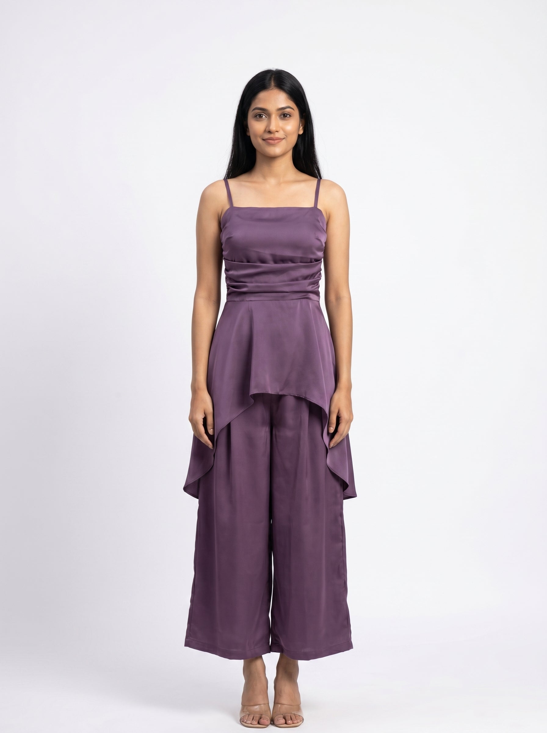 Satin Drape Co-Ord Set for Women
