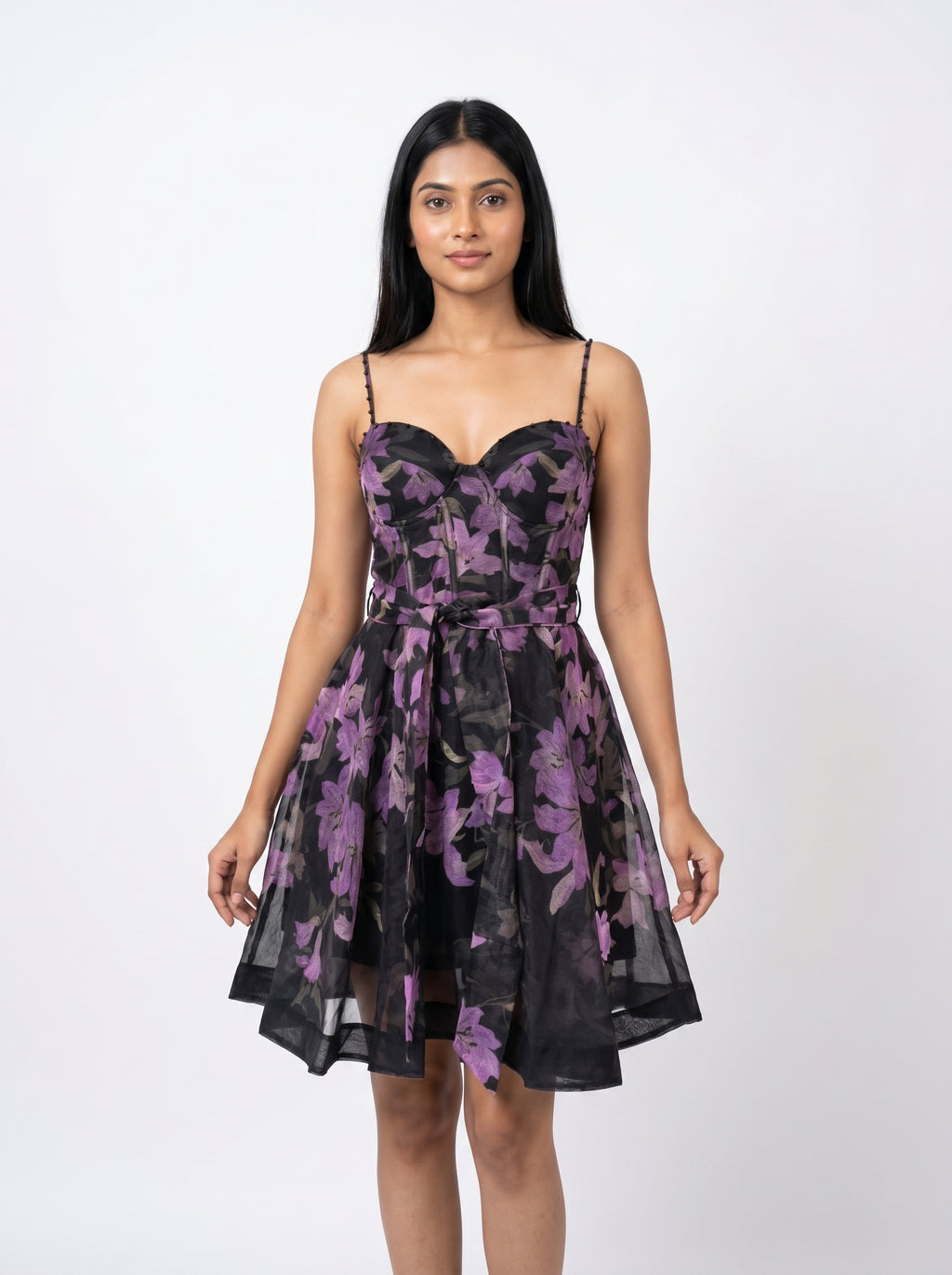 Floral Fit & Flare Mini Dress for Women