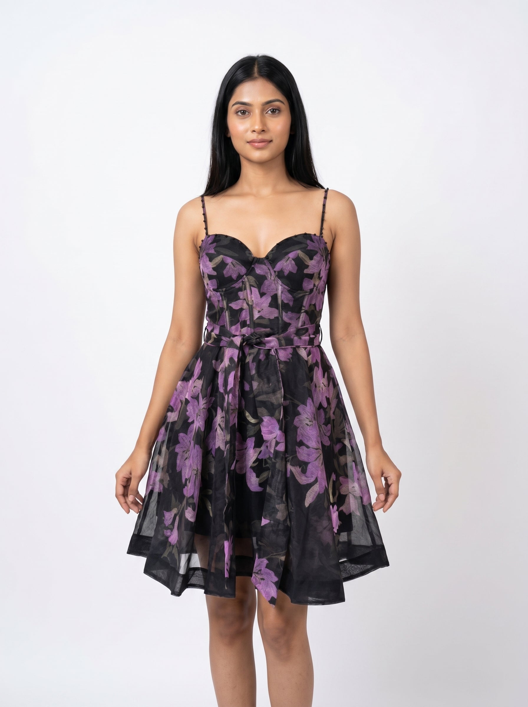 Floral Fit & Flare Mini Dress for Women