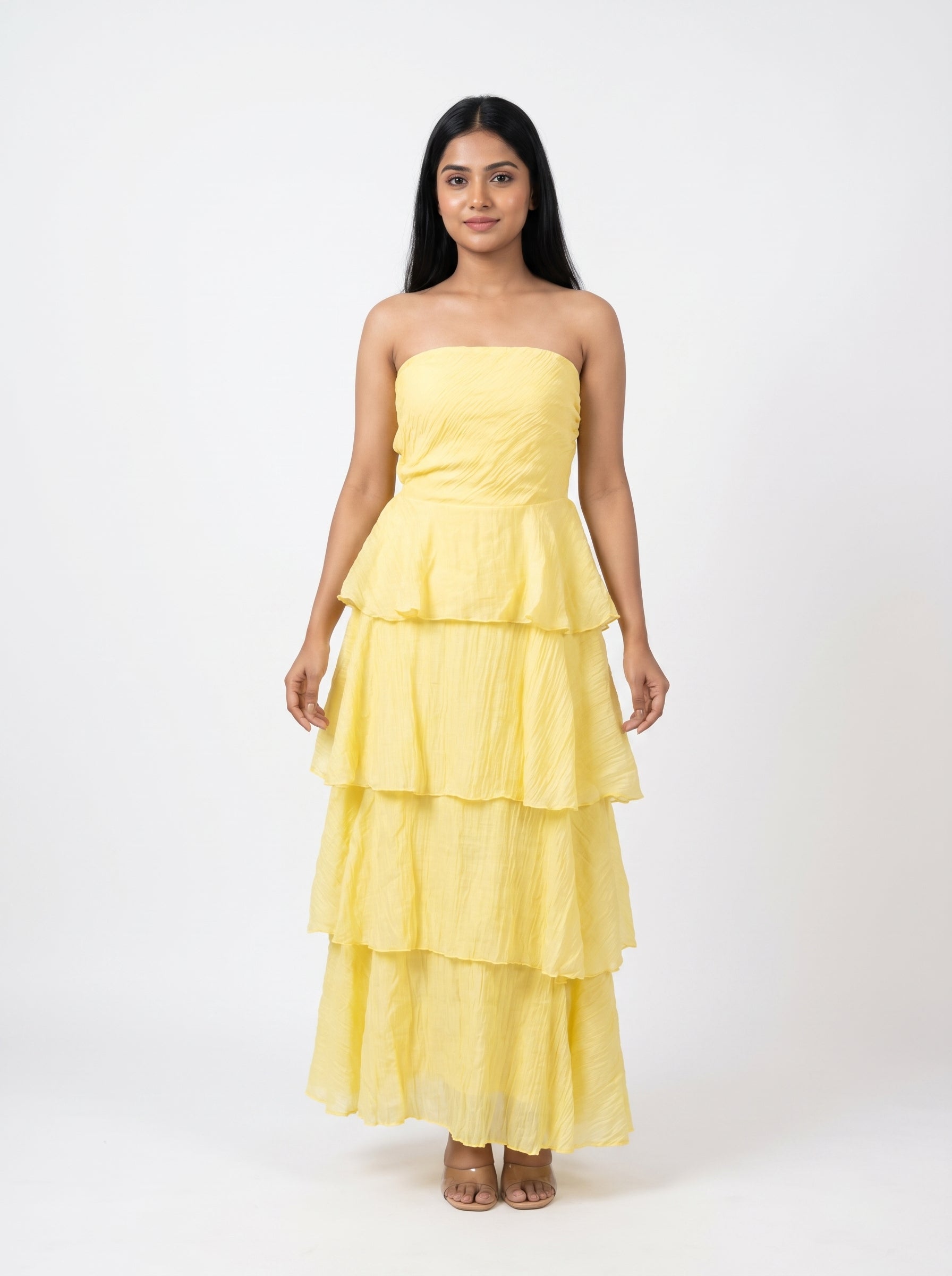 Layered Tube Midi Dress for Women