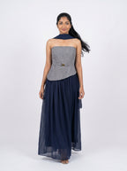 Strapless Layered Maxi Dress for Women