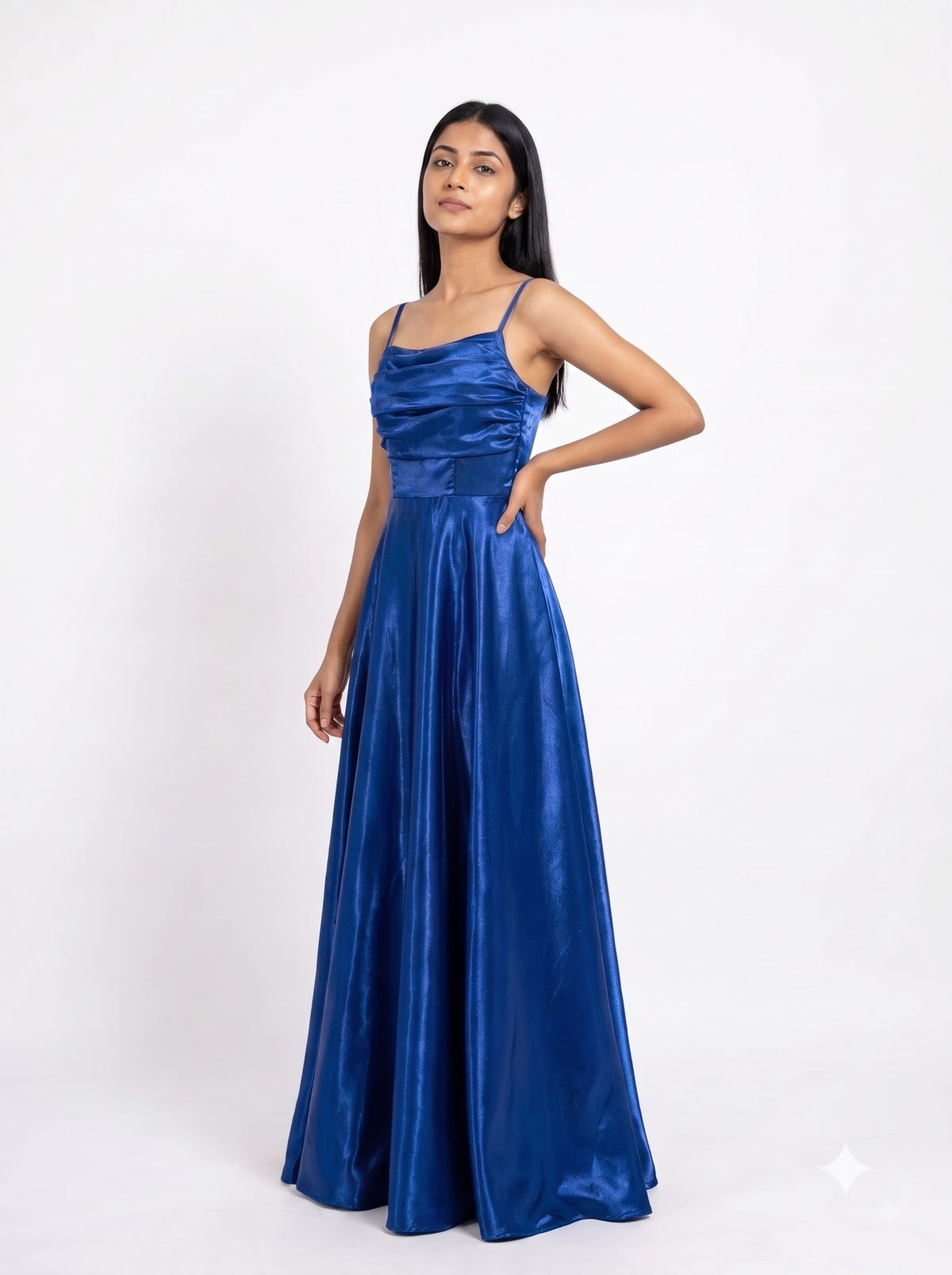 Lustre Corset Satin Maxi Gown