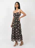 Floral Print Tiered Midi Dress for Women - Grlboss Fashion Store