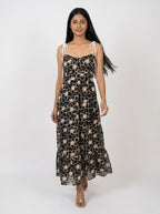 Floral Print Tiered Midi Dress for Women - Grlboss Fashion Store