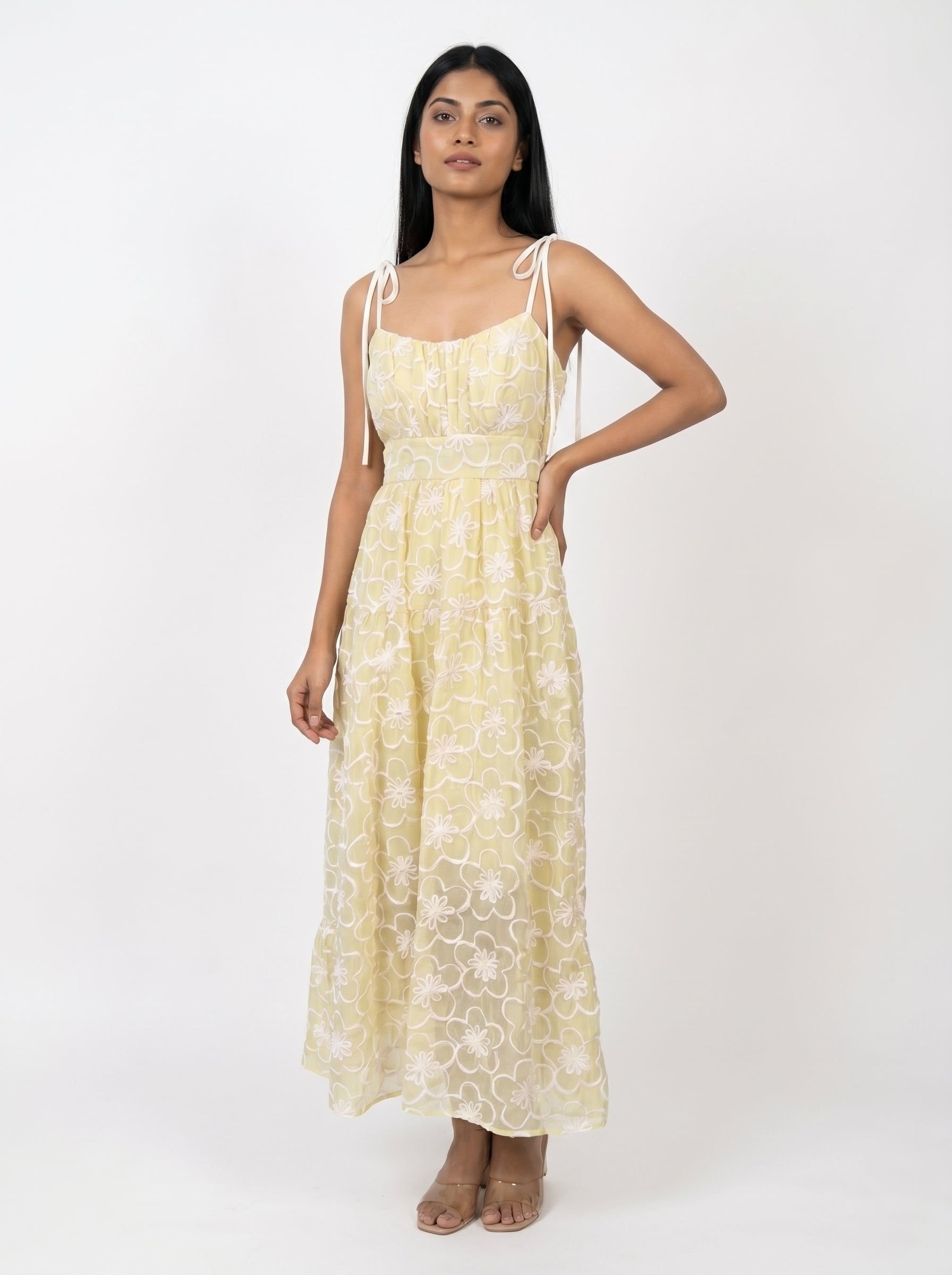 Floral Print Tiered Midi Dress for Women - Grlboss Fashion Store