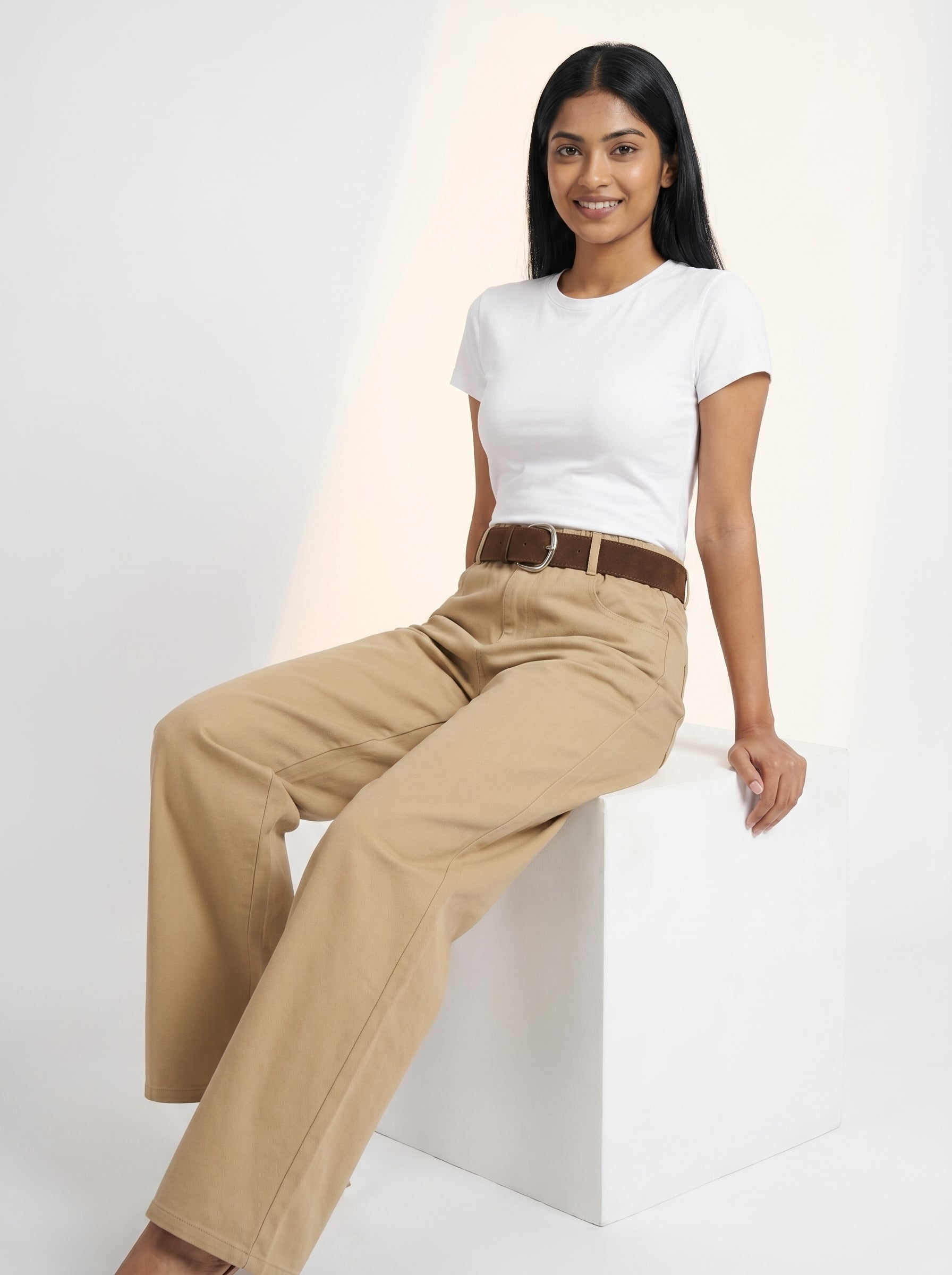 High Waist Straight Fit Trousers for Women - Grlboss Fashion Store