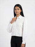 Textured Cropped Shirt for Women - Grlboss Fashion Store