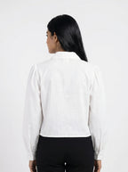 Textured Cropped Shirt for Women - Grlboss Fashion Store