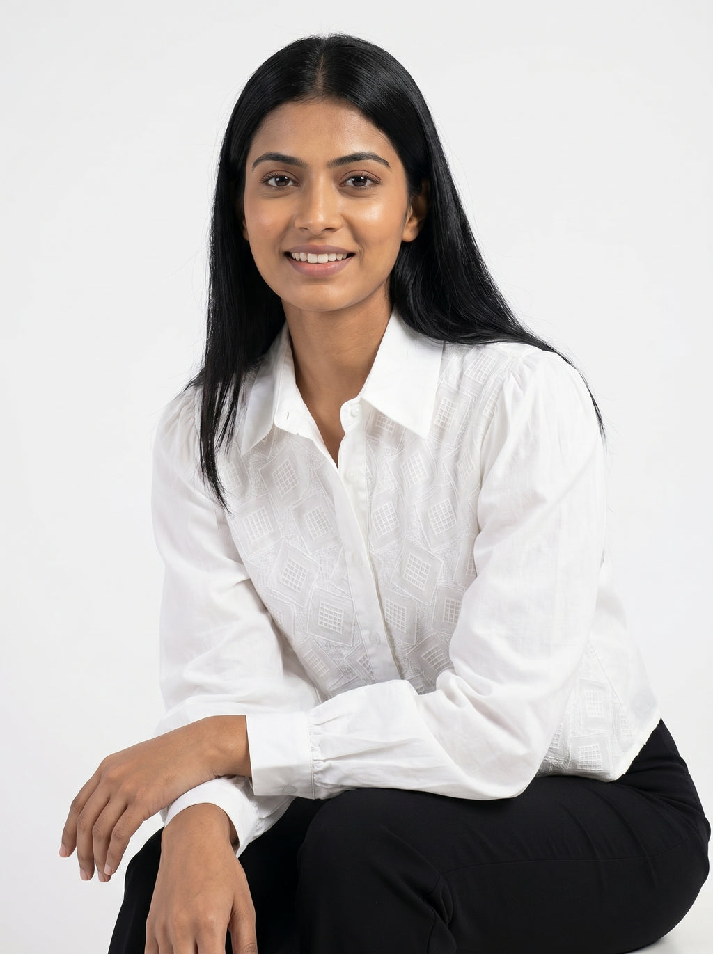 Textured Cropped Shirt for Women - Grlboss Fashion Store