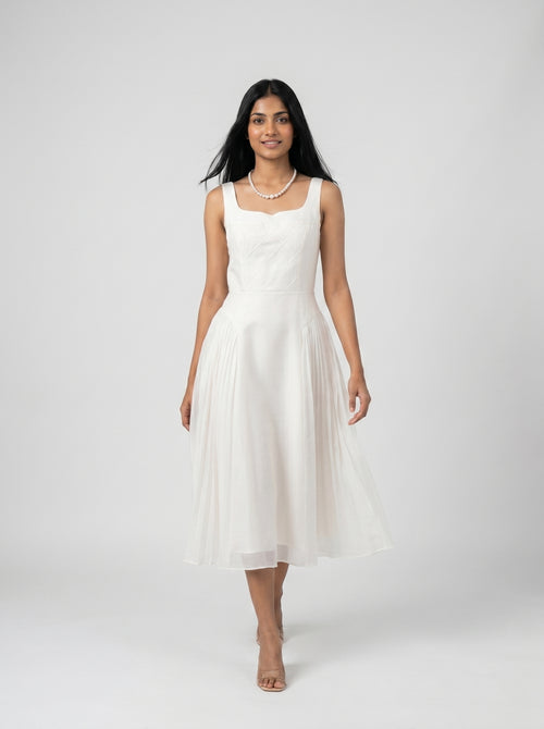 Elegant Pleated Midi Dress for Women - Grlboss Fashion Store