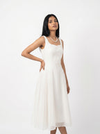 Elegant Pleated Midi Dress for Women - Grlboss Fashion Store
