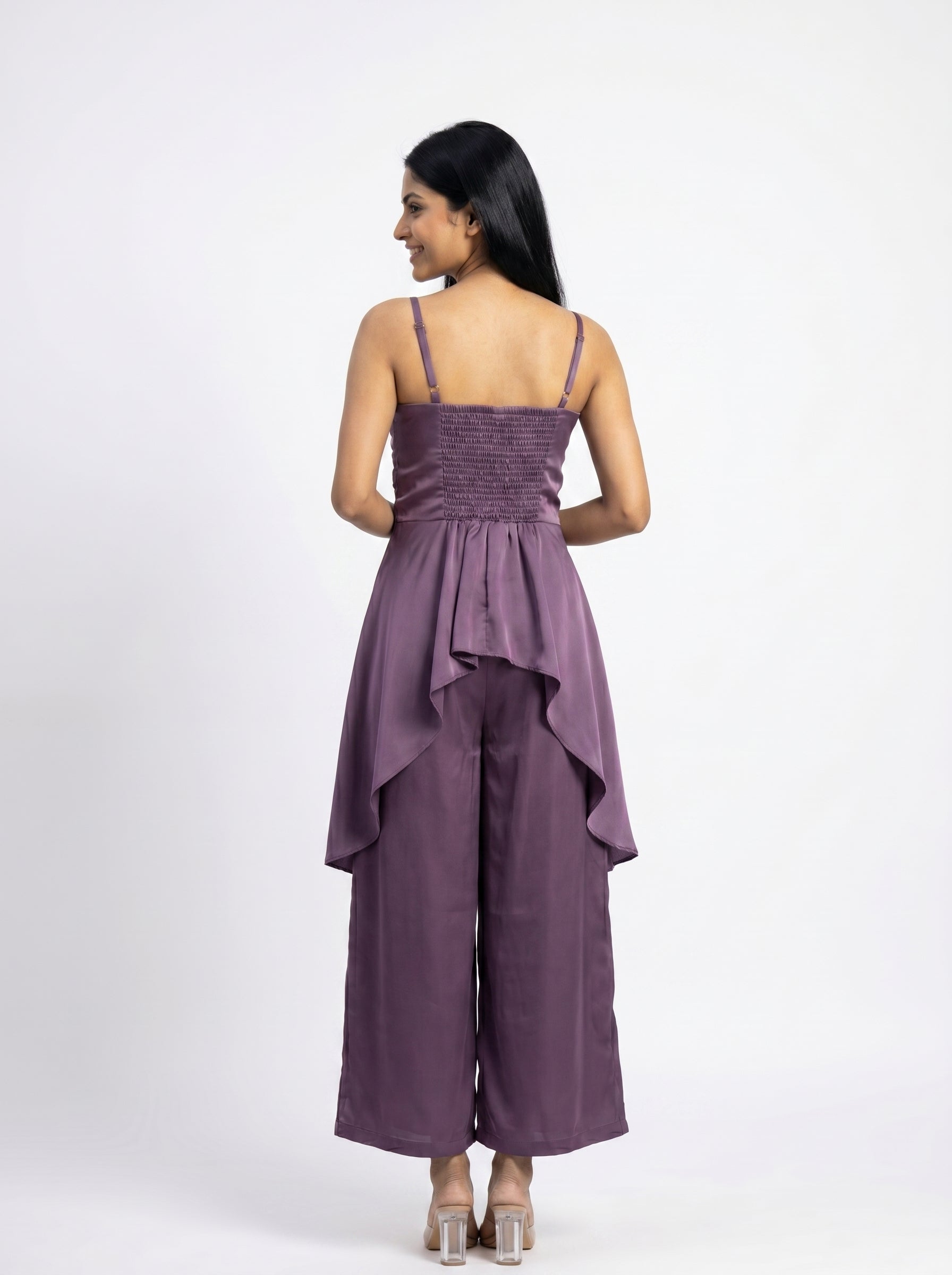 Satin Drape Co-Ord Set for Women