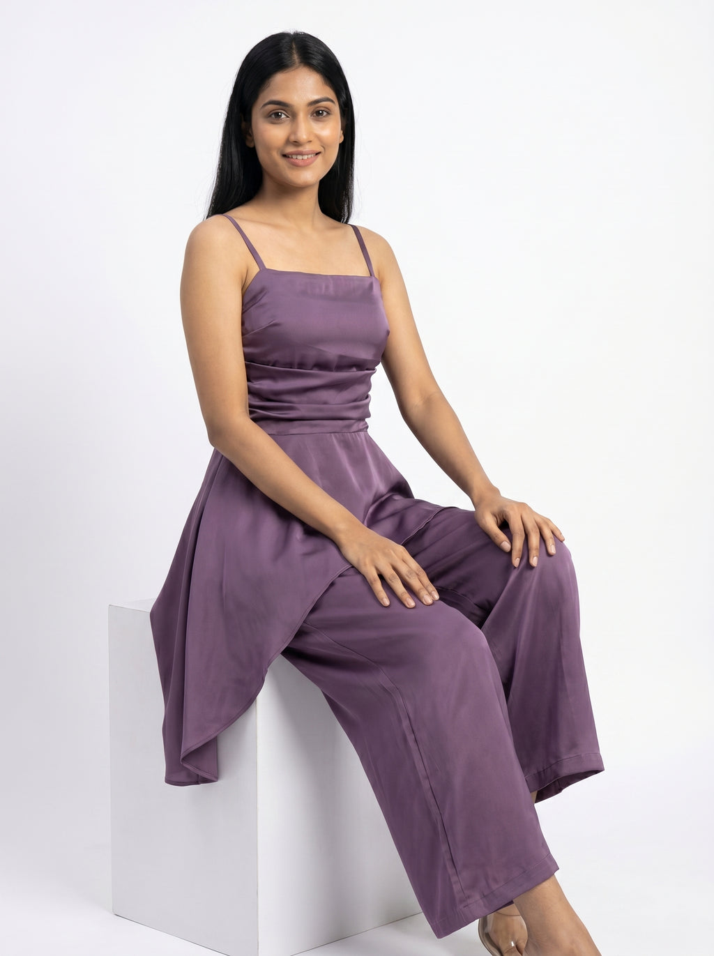 Satin Drape Co-Ord Set for Women