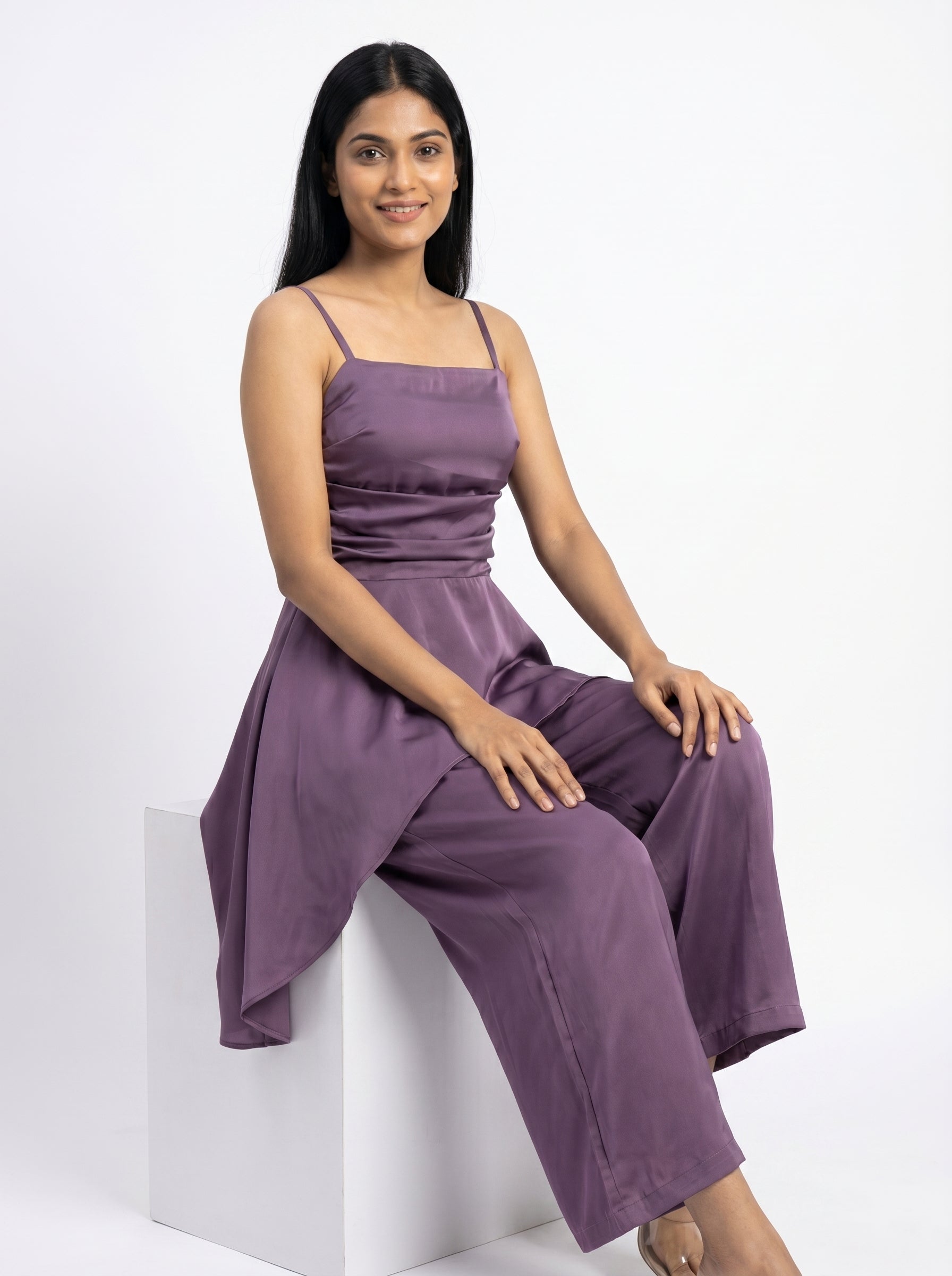 Satin Drape Co-Ord Set for Women
