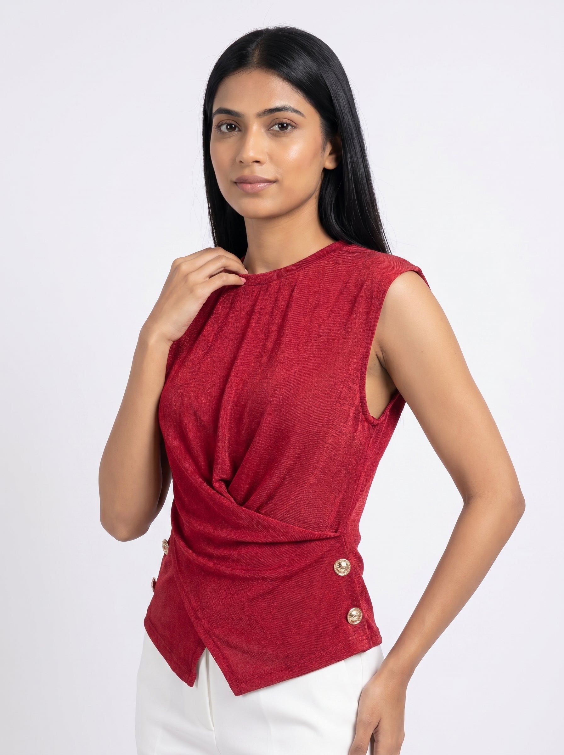 Draped Twist Top for Women