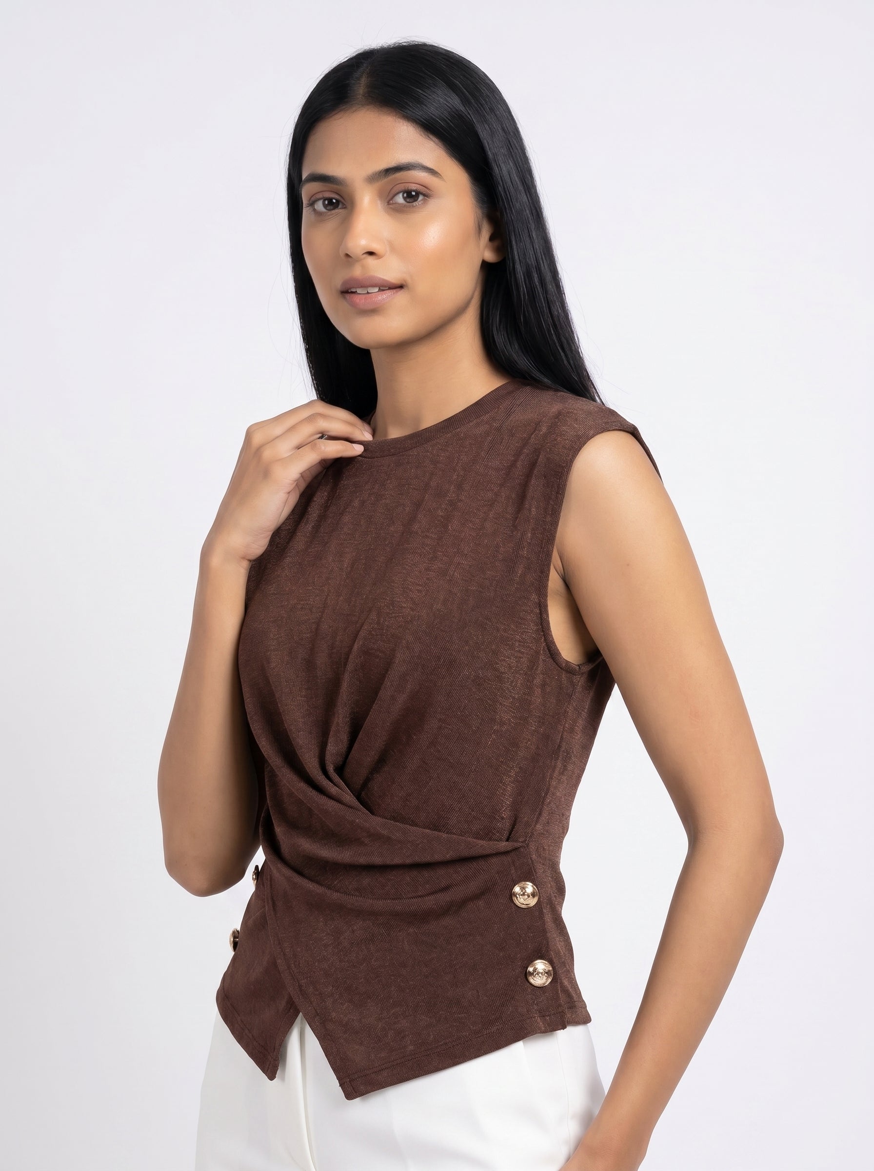 Draped Twist Top for Women