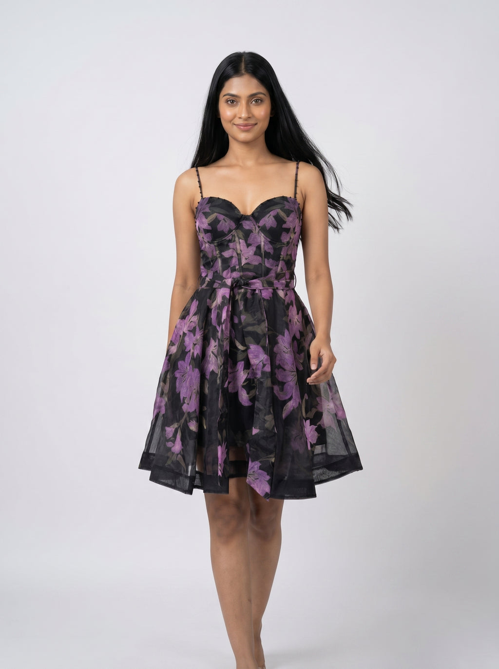 Floral Fit & Flare Mini Dress for Women