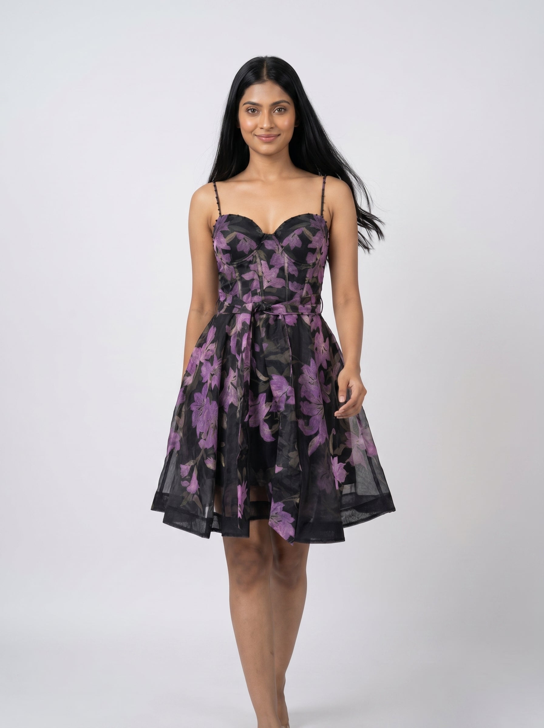 Floral Fit & Flare Mini Dress for Women
