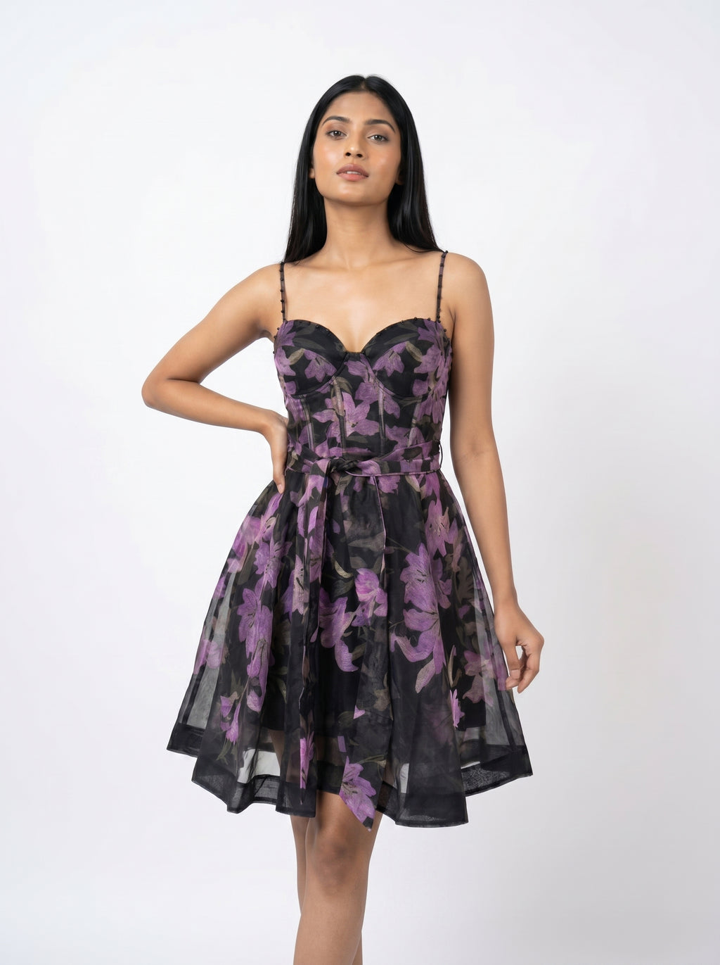 Floral Fit & Flare Mini Dress for Women