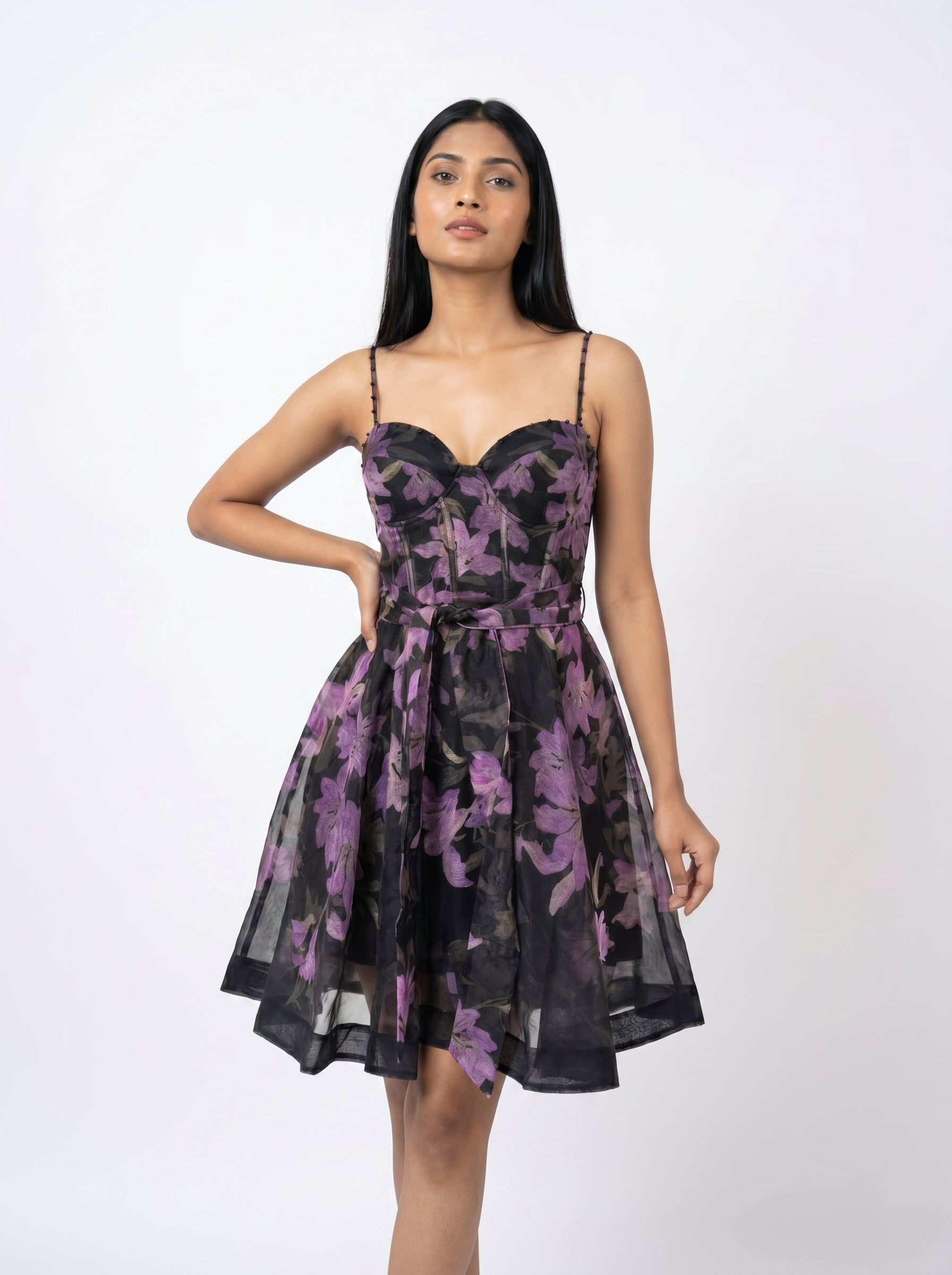 Floral Fit & Flare Mini Dress for Women