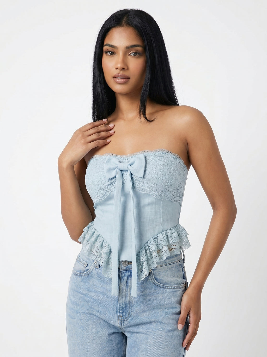 Lace Bow Crop Top
