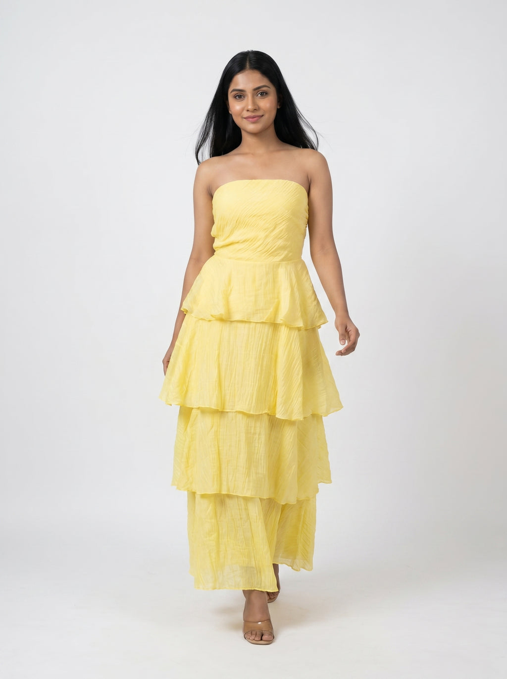 Layered Tube Midi Dress for Women