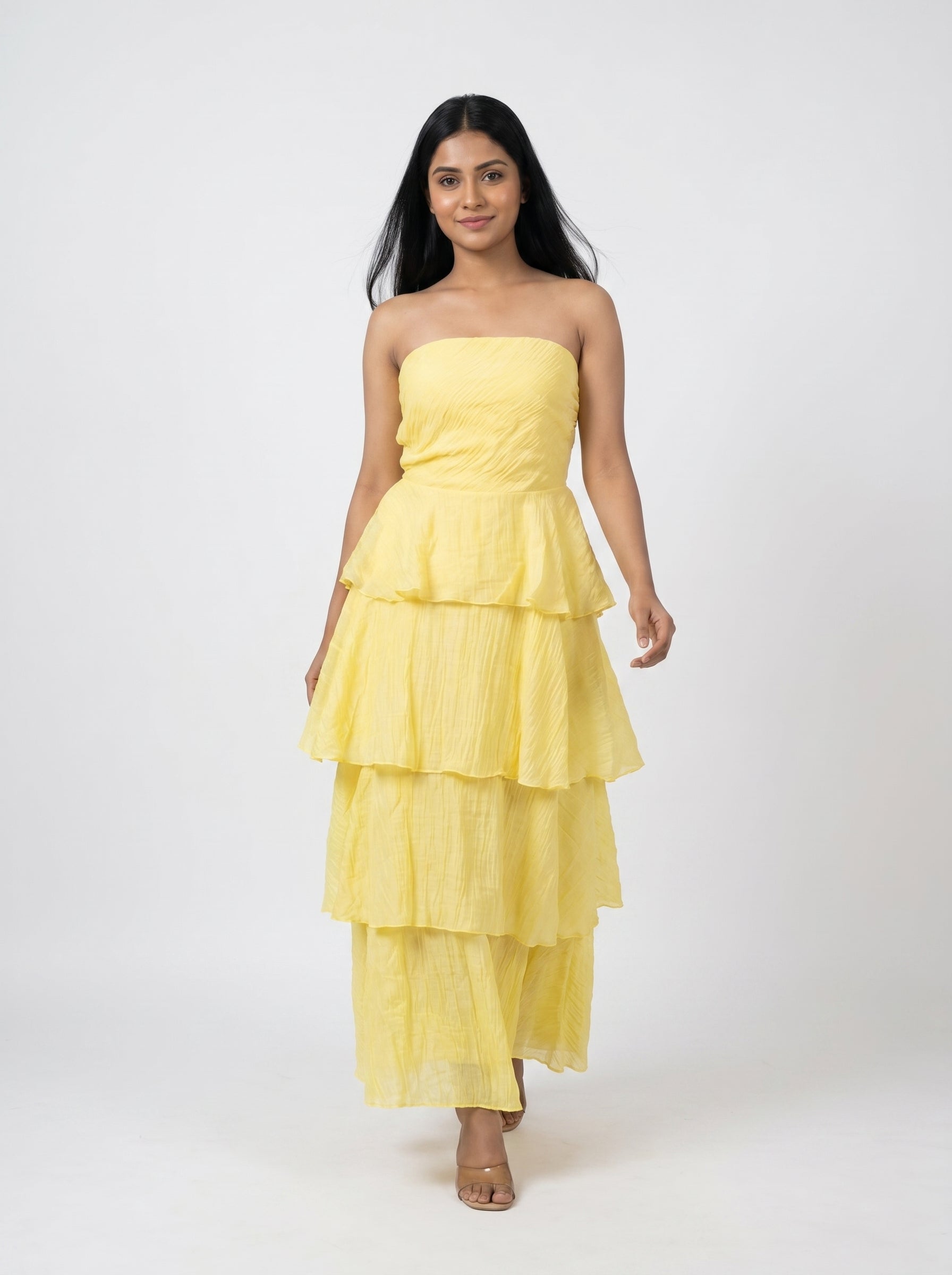 Layered Tube Midi Dress for Women