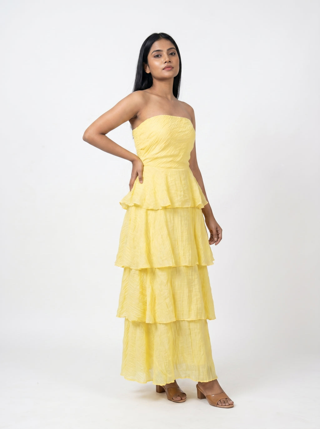 Layered Tube Midi Dress for Women
