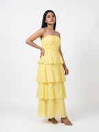 Layered Tube Midi Dress for Women