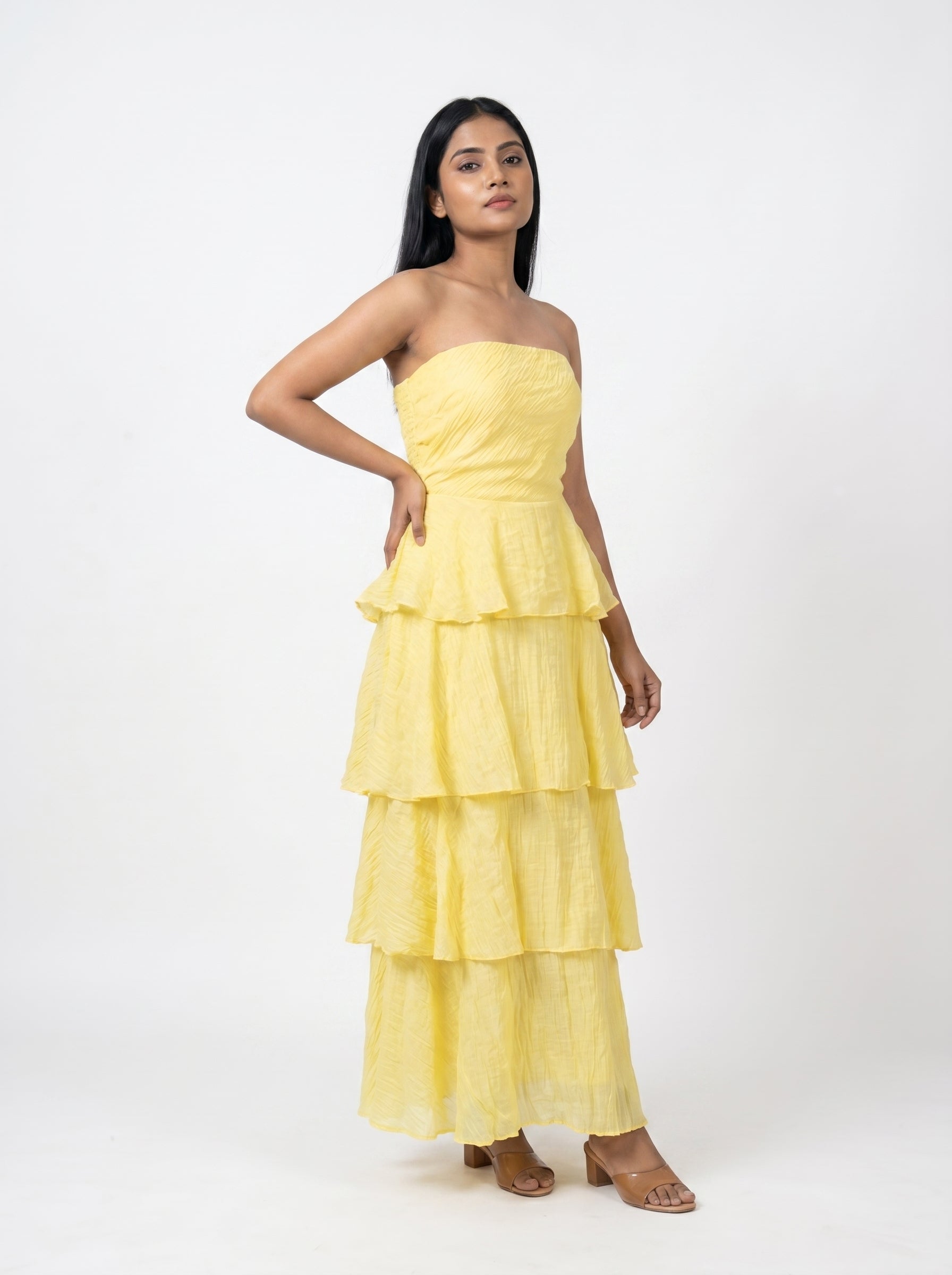 Layered Tube Midi Dress for Women