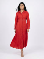 Classic Shirt Midi Dress for Women