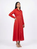 Classic Shirt Midi Dress for Women