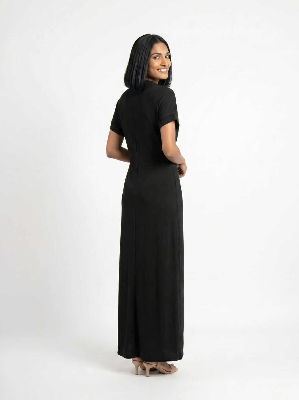 Elegant Ring Detail Maxi Dress for Women