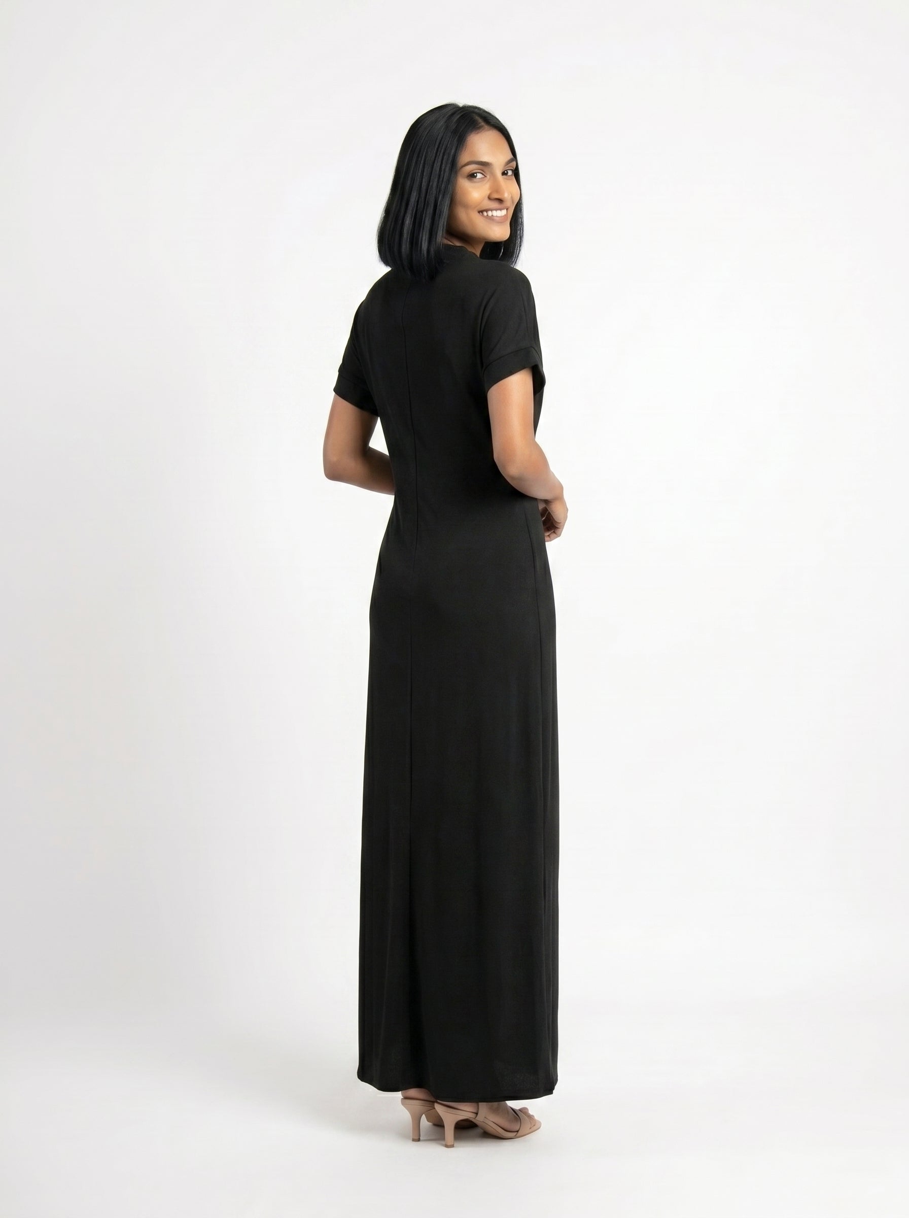 Elegant Ring Detail Maxi Dress for Women