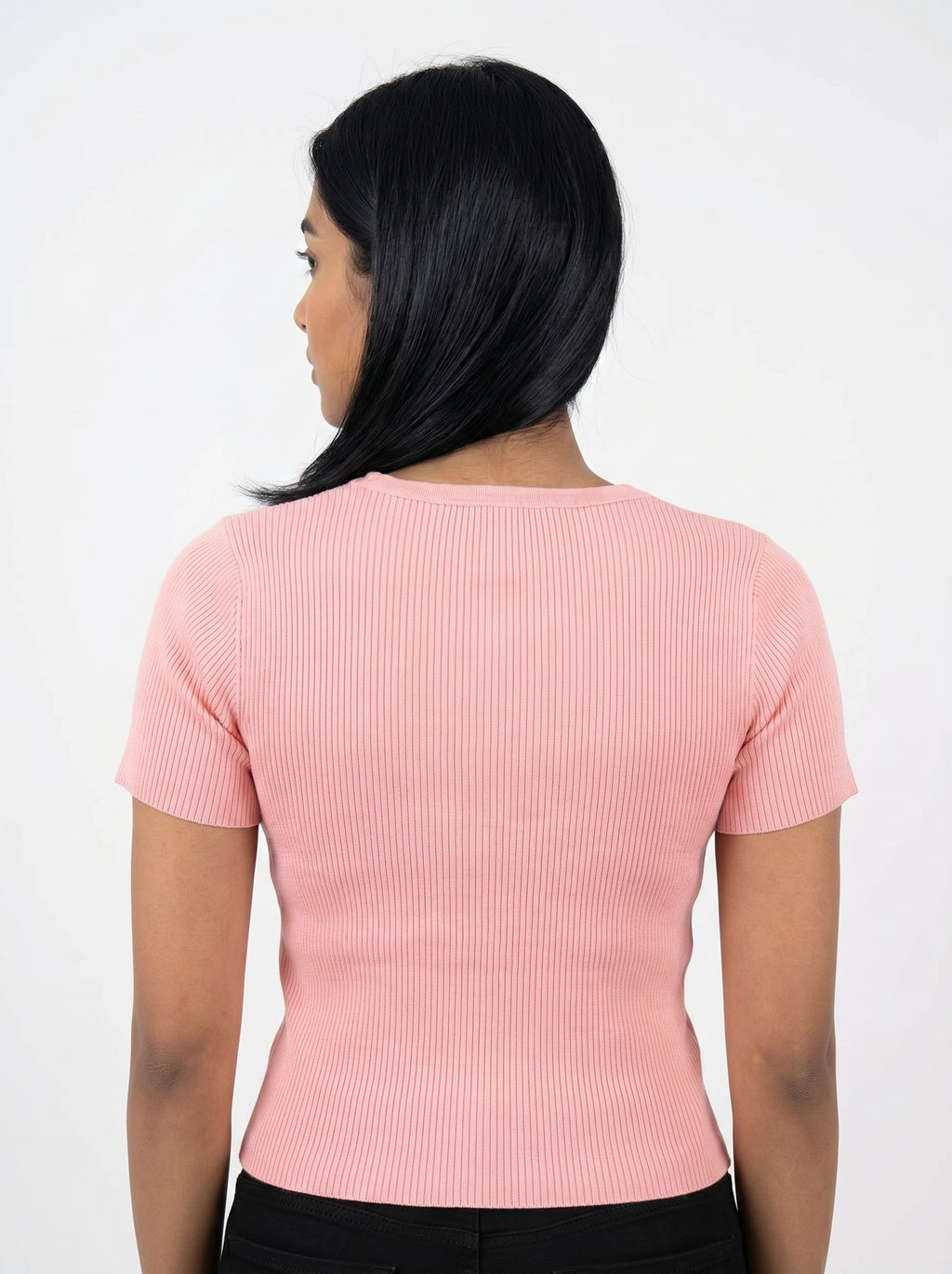 Chain Detail Ribbed Knit Top for Women